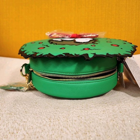 Loungefly Peanuts Snoopy Woodstock Christmas Wreath Light UP Crossbody Bag NEW - Picture 8 of 11